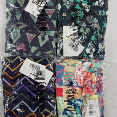 4 Pair of Disney Tall & Curvy 2 LuLaRoe Mickey Mini Mouse Yoga Leggings TC2 2